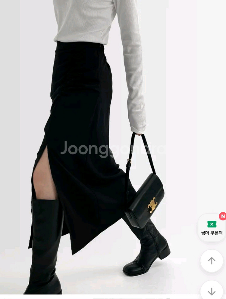 어텀 셔링 롱 스커트 블랙 올해구입 새거 옷정리해요~--1