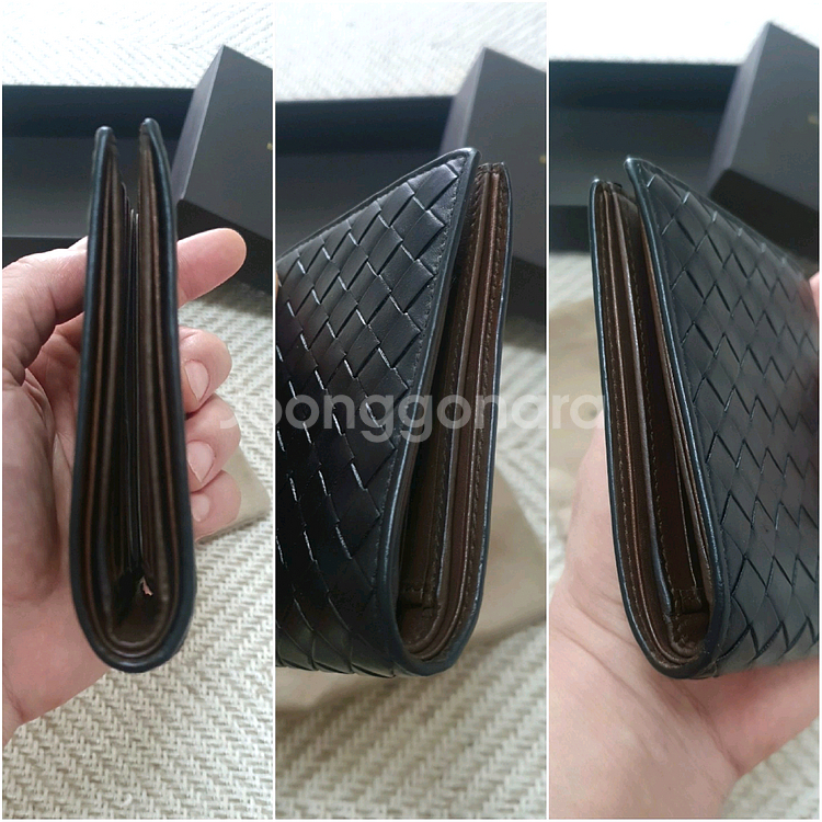보테가베네타 정품 투톤 반지갑 판매해요--6