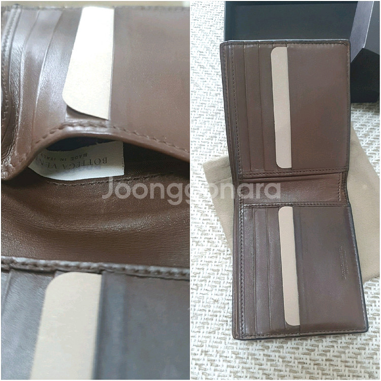 보테가베네타 정품 투톤 반지갑 판매해요--8