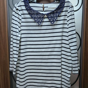 OZOC 스트라이프 칠부블라우스 55