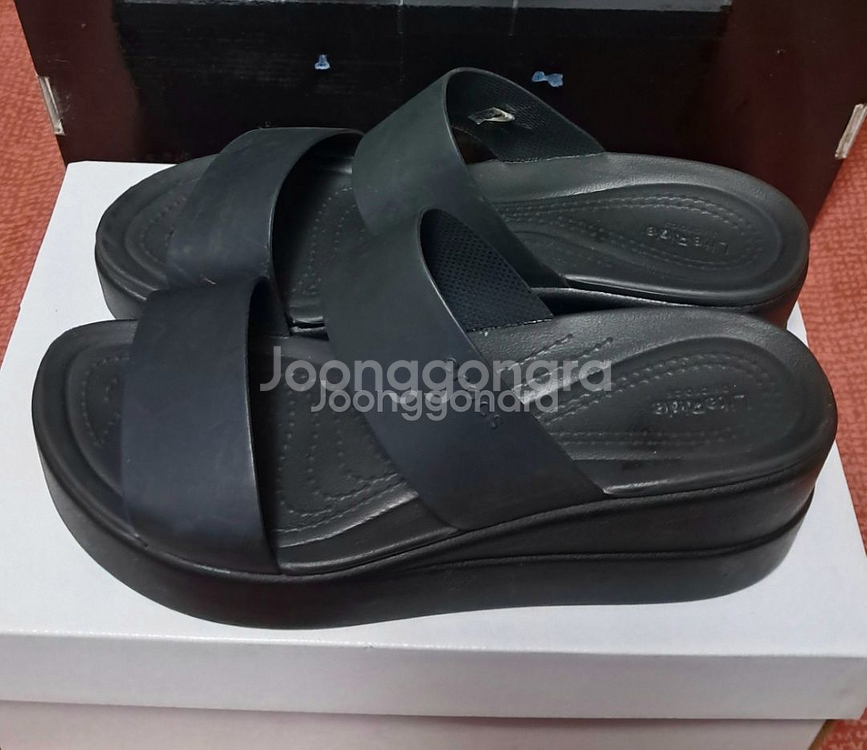 크록스정품.250굽높은 크록스W8샌들슬리퍼--1