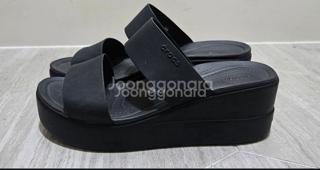 크록스정품.250굽높은 크록스W8샌들슬리퍼--4