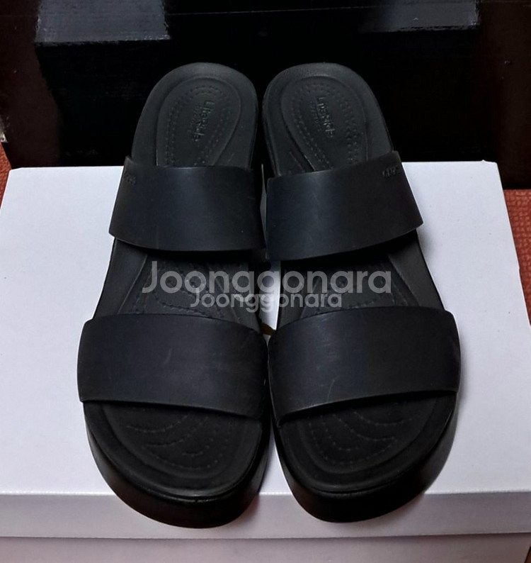 크록스정품.250굽높은 크록스W8샌들슬리퍼--3