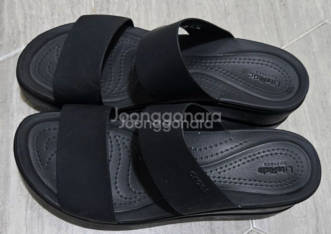 크록스정품.250굽높은 크록스W8샌들슬리퍼--5