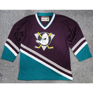 CCM NHL 애너하임 덕스 90s 스로우백 하키져지