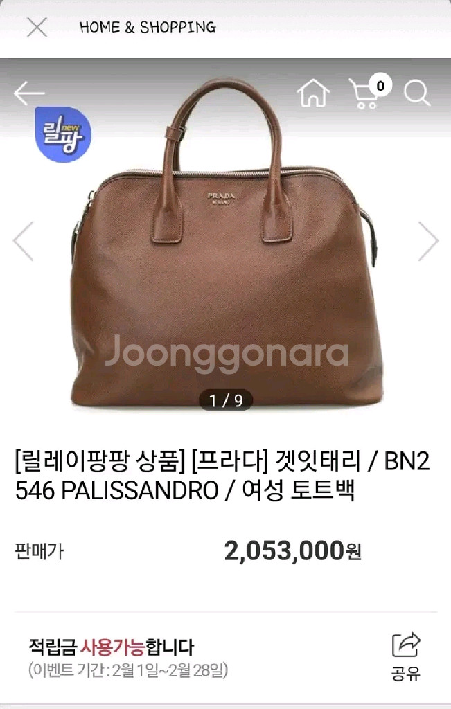 프라다가방 정품 사피아노 사첼백--9