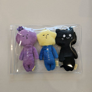 유키오 키링 인형 포도 별 고양이 일괄