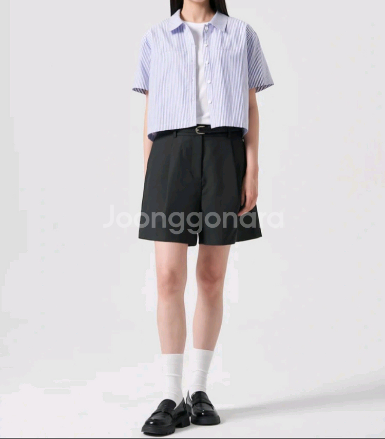 에잇세컨즈 폴리 뒷밴딩 반바지 애쉬 76(XL)--0
