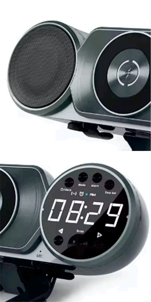 고속 무선 폰충전기 시계 블루투스 스피커 WD-100--2