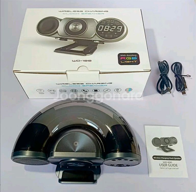 고속 무선 폰충전기 시계 블루투스 스피커 WD-100--9
