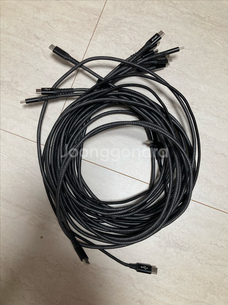 주파집 usb c to c 고급 직물 피복 케이블 판매--1