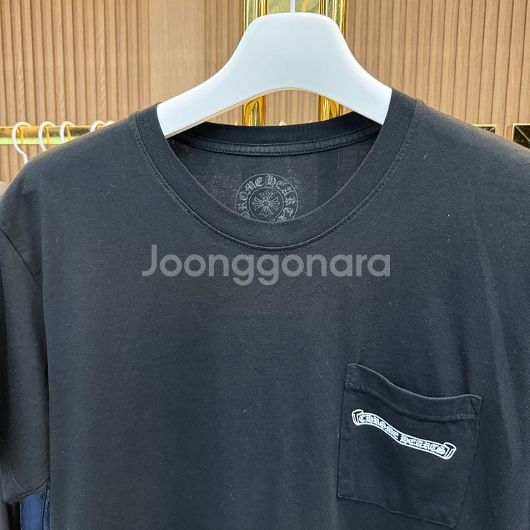 크롬하츠 스크롤 로고 반팔티L사이즈--0