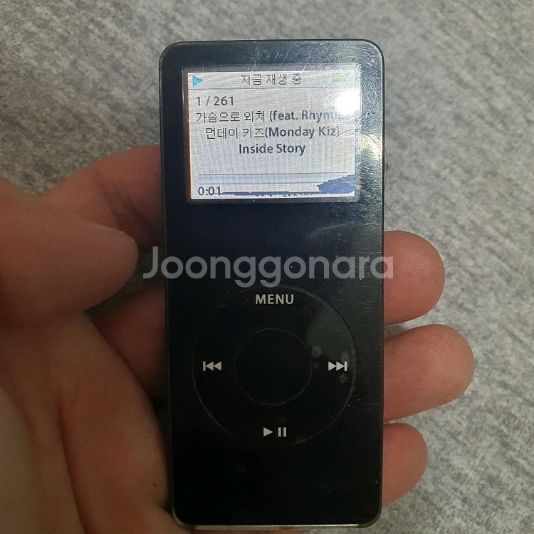 애플 아이팟나노1세대 a1137 2기가 블랙 부품용--5