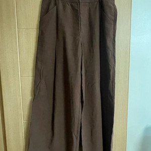 자라 핀턱 와이드 팬츠 브라운