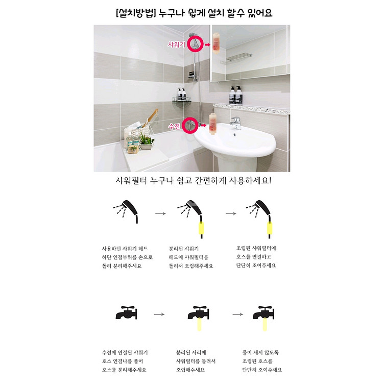 비타민 샤워필터 비타겔 10개--3