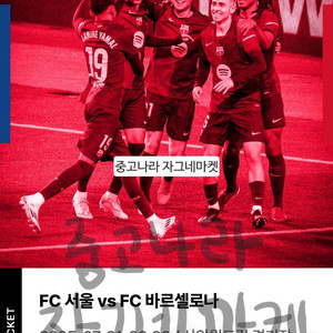 서울 FC 바르셀로나 경기 관람권 2등석A 티켓 2매
