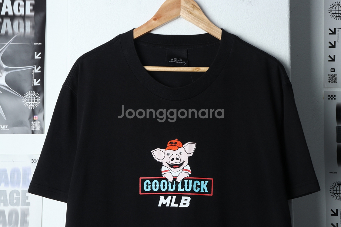 (2XL) MLB 엠엘비 반팔 티셔츠 빅사이즈 블랙--0