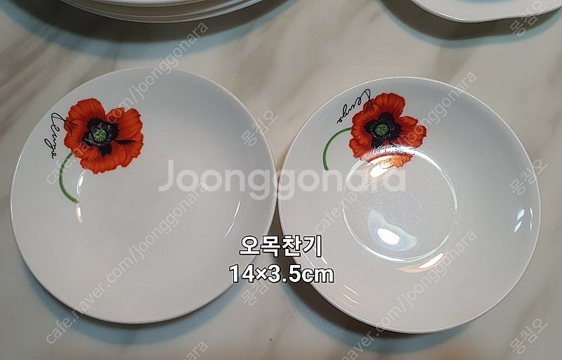앤틱 일본 겐조 양귀비꽃 4인조 개당값--3