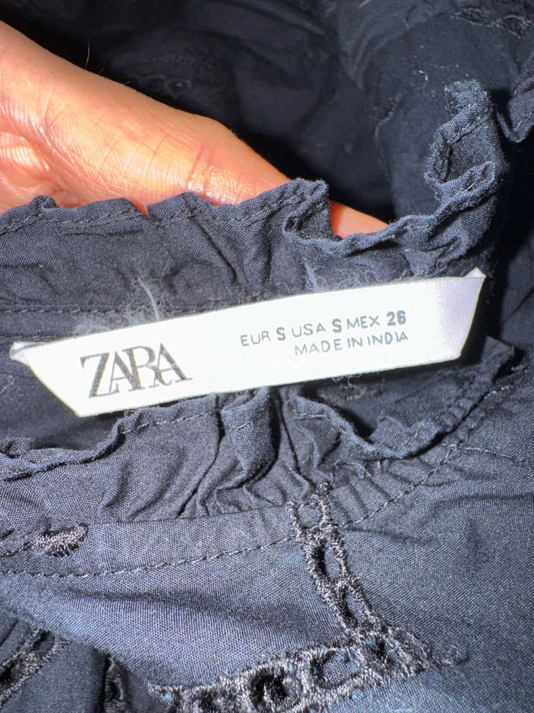 여성 자라 zara 레이스 반팔 셔츠--2