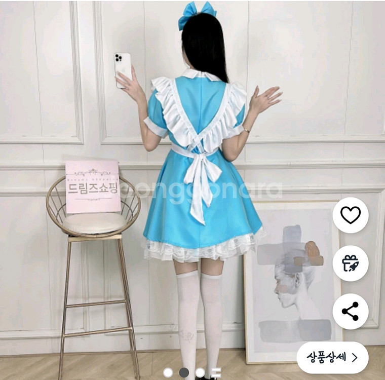 앨리스 코스프레 옷 졸업사진 촬영용 이벤트 의상--2