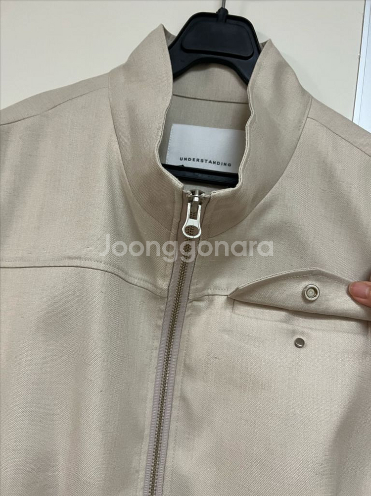 언더스탠딩 플랩 베스트 나시 민소매 집업 하이넥 조끼--6