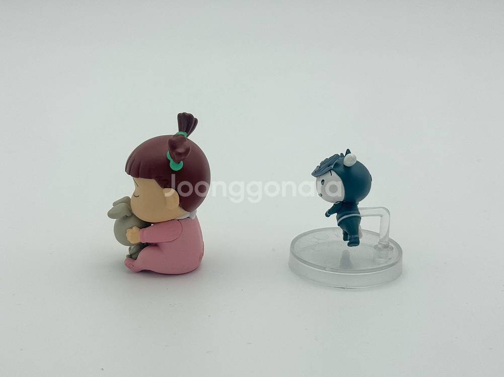 짱구 유리 아기 피규어 & 흰둥이 파워레인저 피규어--1