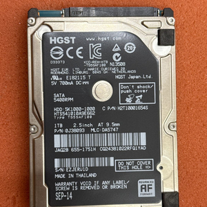 애플 노트북 HDD 1TB HTS541010A9E662