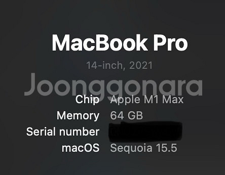 맥북프로 14인치 M1max 64/2tb--2