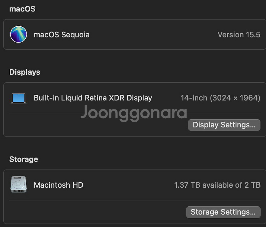 맥북프로 14인치 M1max 64/2tb--5