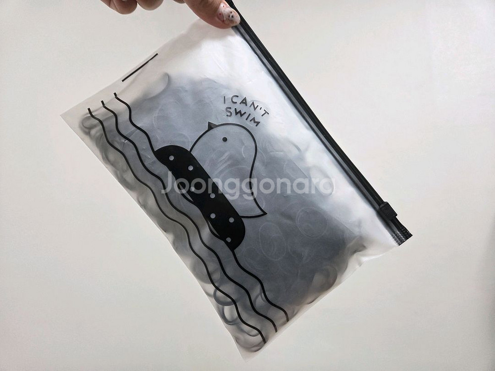 일반 블랙 고무줄 머리끈 1000매--0