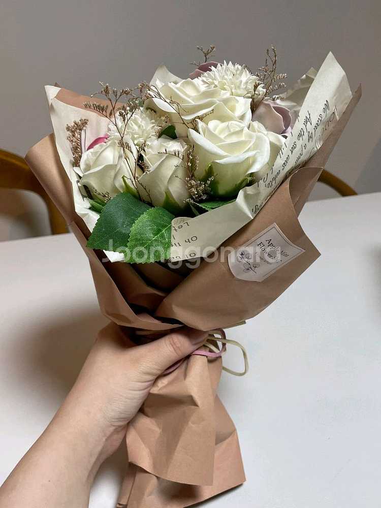 고급 비누꽃 꽃다발--1