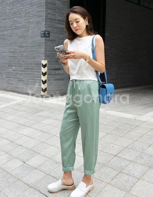 몽또또 새틴 조거 팬츠 s 사이즈 정품 사이즈 s 총--8