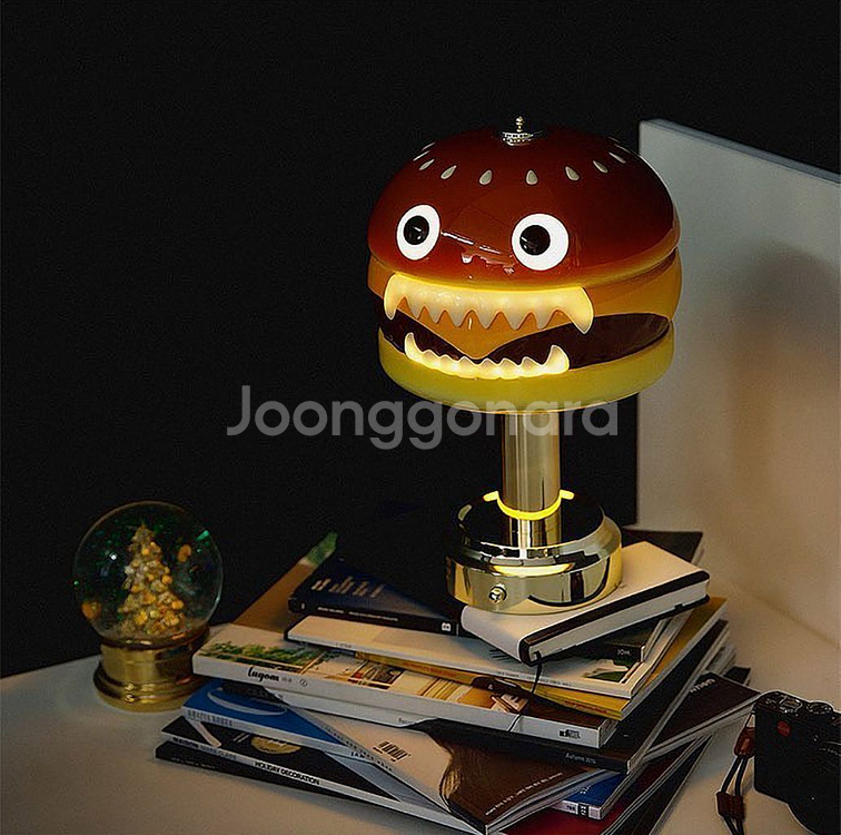 언더커버 x 메디콤 토이 햄버거 램프 무드등 스탠드--6