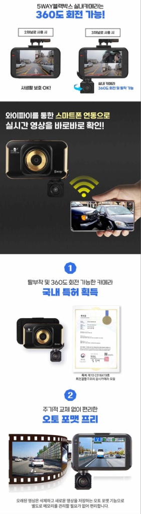 뉴캐치온 5WAY 3채널 (64GB,GPS,WiFi)--5