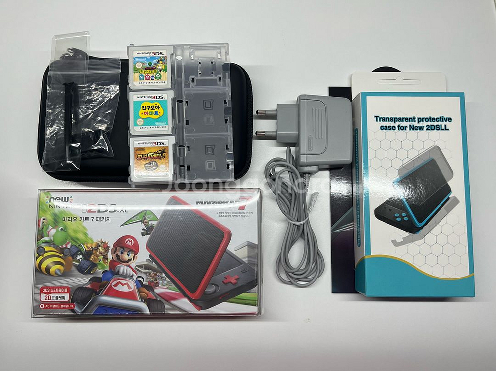 뉴 닌텐도 2ds xl 마리오카트 패키지 S급 튀동숲--0