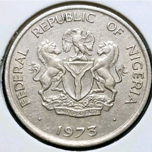 나이지리아 1973년 5코보.외국주화 주화 화폐 동전