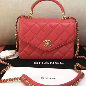 샤넬백 가브리엘 체인 금장 코랄레드 정품 백