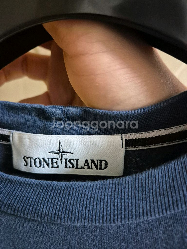 정품 스톤아일랜드 반팔 다크블루 M--3