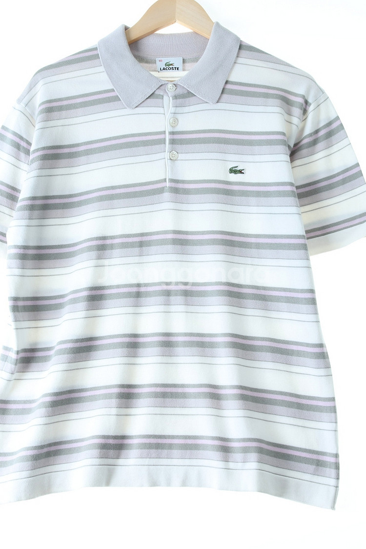 (L-XL) 라코스테 반팔 카라 티셔츠 스트라이프--1