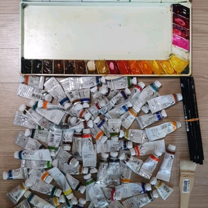 swc수채화 물감, 4b연필,파랫트,빽붓