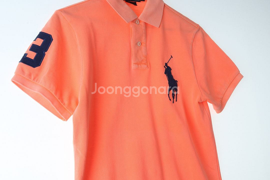 (S-M) 폴로 랄프로렌 반팔 카라 티셔츠 형광--7