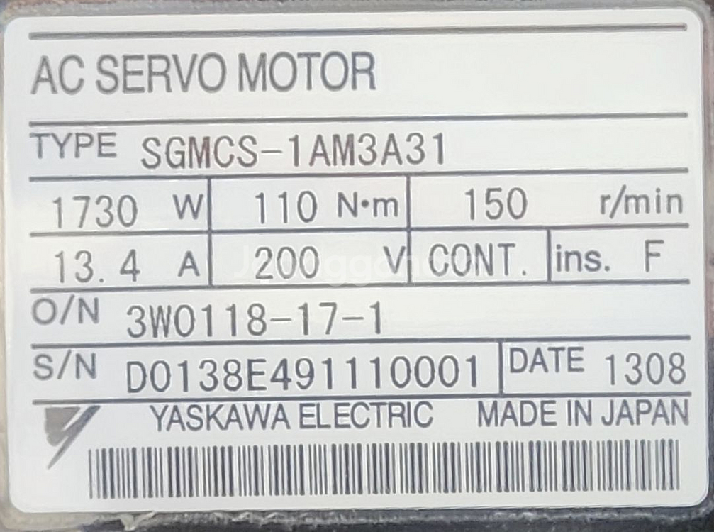 AC서보모터 SGMCS-1AM3A31--0