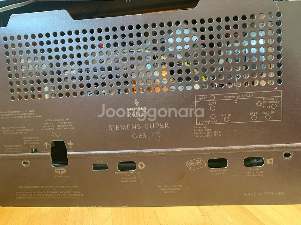 [실사용 가능] Siemens G63 진공관 라디오--5