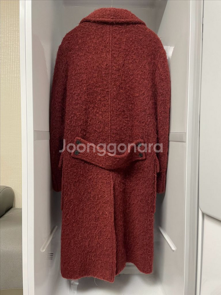 우영미 레드 알파카 오버핏 코트 46사이즈--1