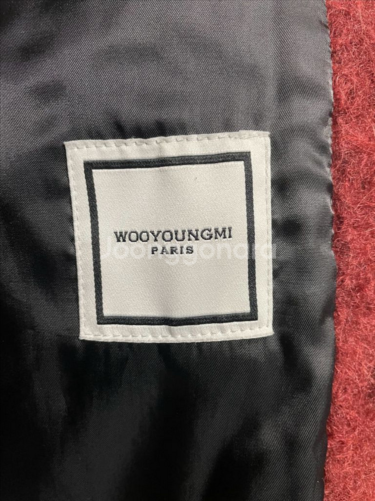 우영미 레드 알파카 오버핏 코트 46사이즈--5