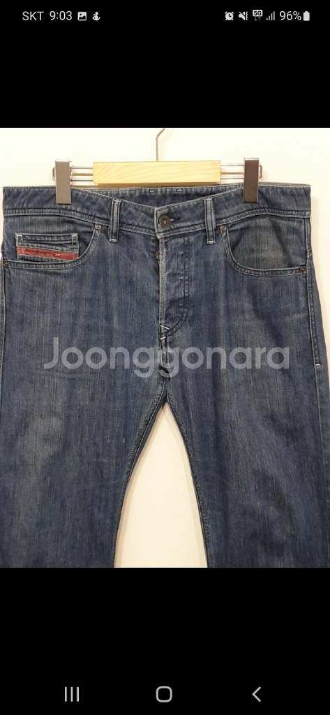 (33) 디젤 사파도 청바지 중청 스판 데님팬츠--1