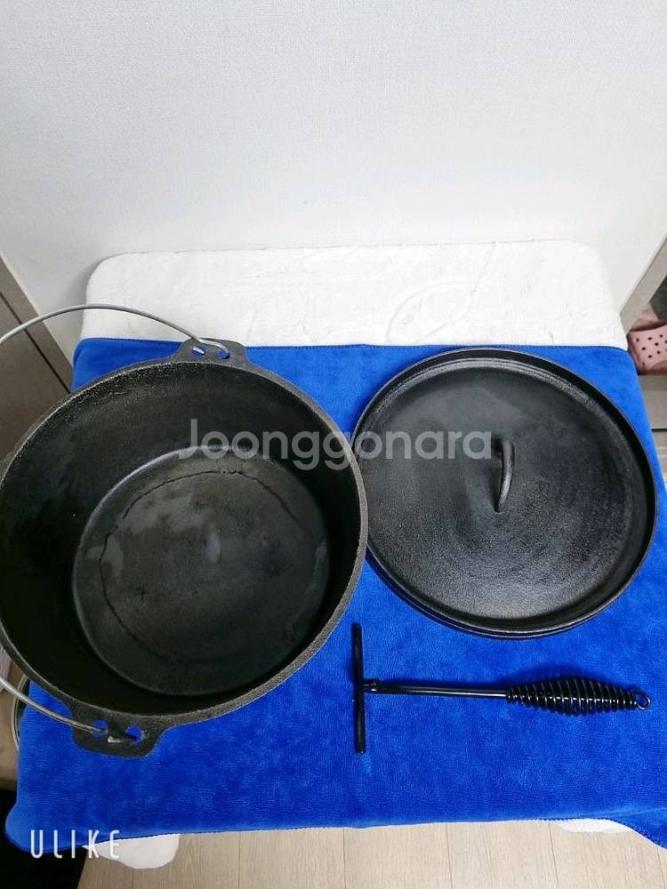 캠핑 냄비 주철 더치 오븐 (지름30cm)--6