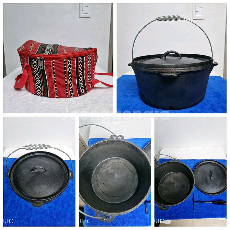 캠핑 냄비 주철 더치 오븐 (지름30cm)--0