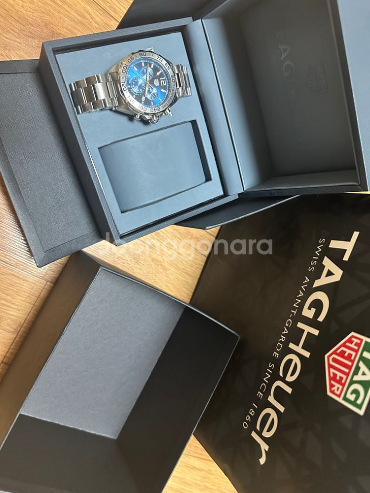 태그호이어 포뮬러1 크로노그래프 블루 팝니다(선물받은거--0