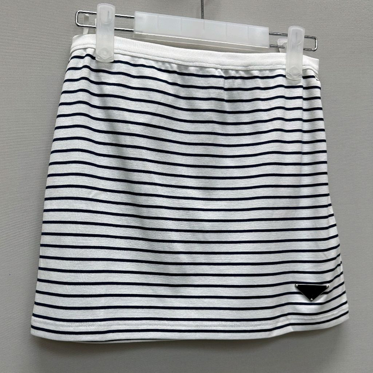 프라다 삼각로고 스트라이프 스커트 ( 25 )--2